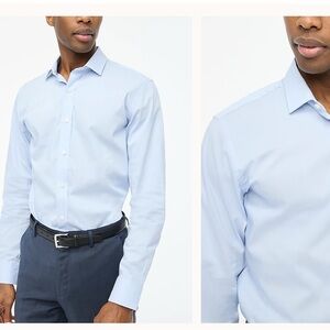Two J. Crew Sky Blue and White Men's Dress Shirts
